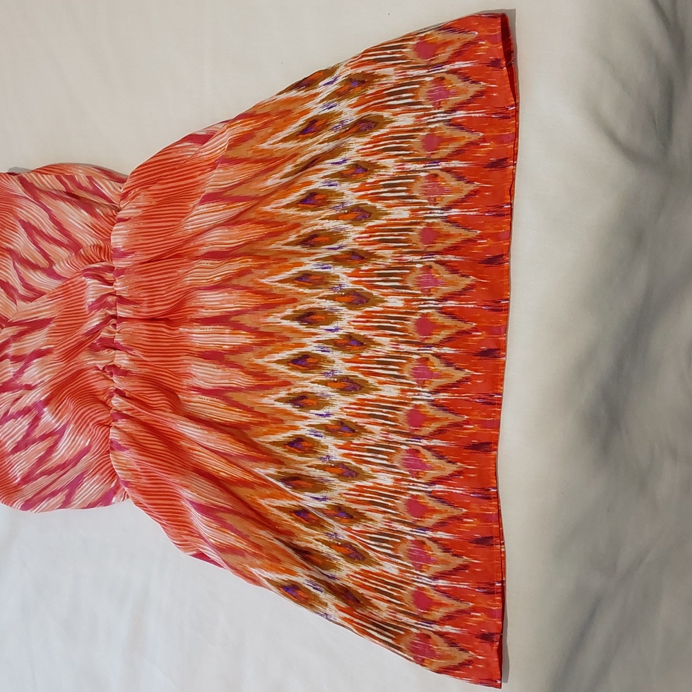 Lavender Brown Mini Halter Dress. NWT. Size Small. Orange. - Picture 3 of 10